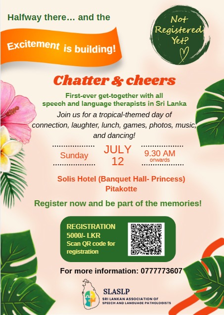 First-ever get-together with all speech and language therapists in Sri Lanka